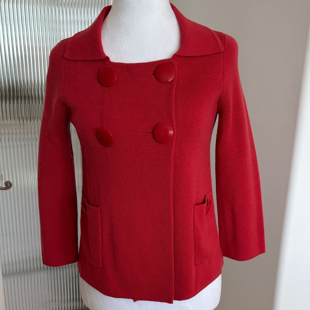 J. Crew Vintage Women's Vibrant Orange/Red  Wool Jacket
